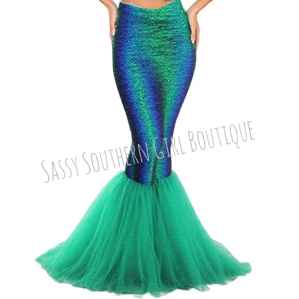 ⭐🆕Green Sequin Mermaid Skirt